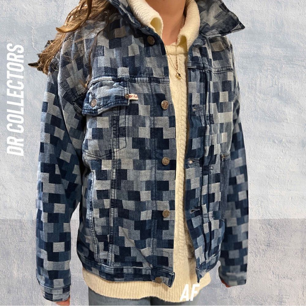 DR COLLECTORS JACQUARD DENIM JACKET NEW NWT S & M